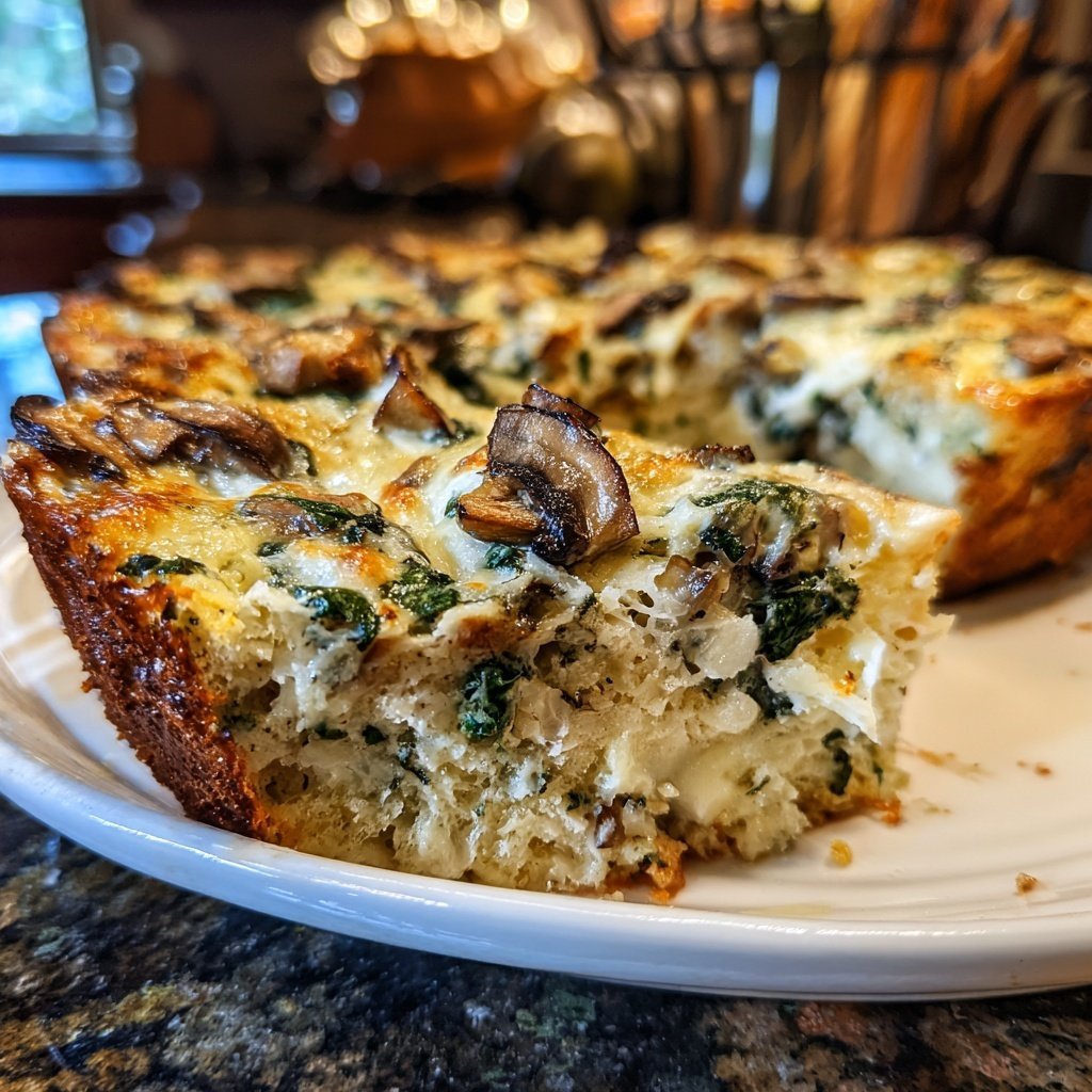 Spinach Mushroom Breakfast Casserole