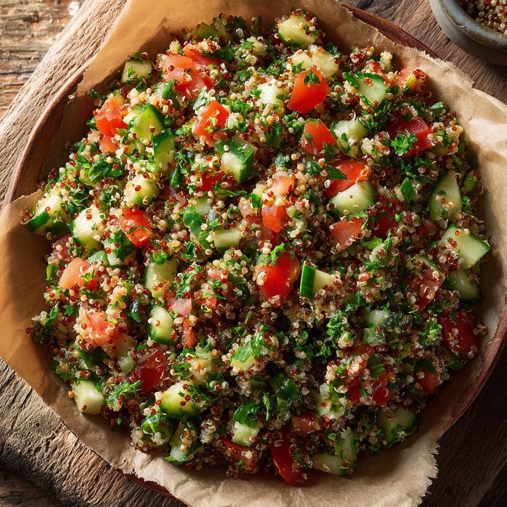 Whole Wheat Tabouli with Quinoa