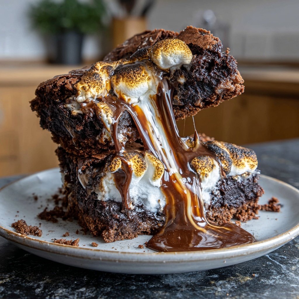 Sourdough Discard Brownies with Marshmallow