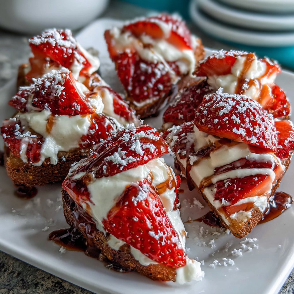 Individual Strawberry Slices Dessert