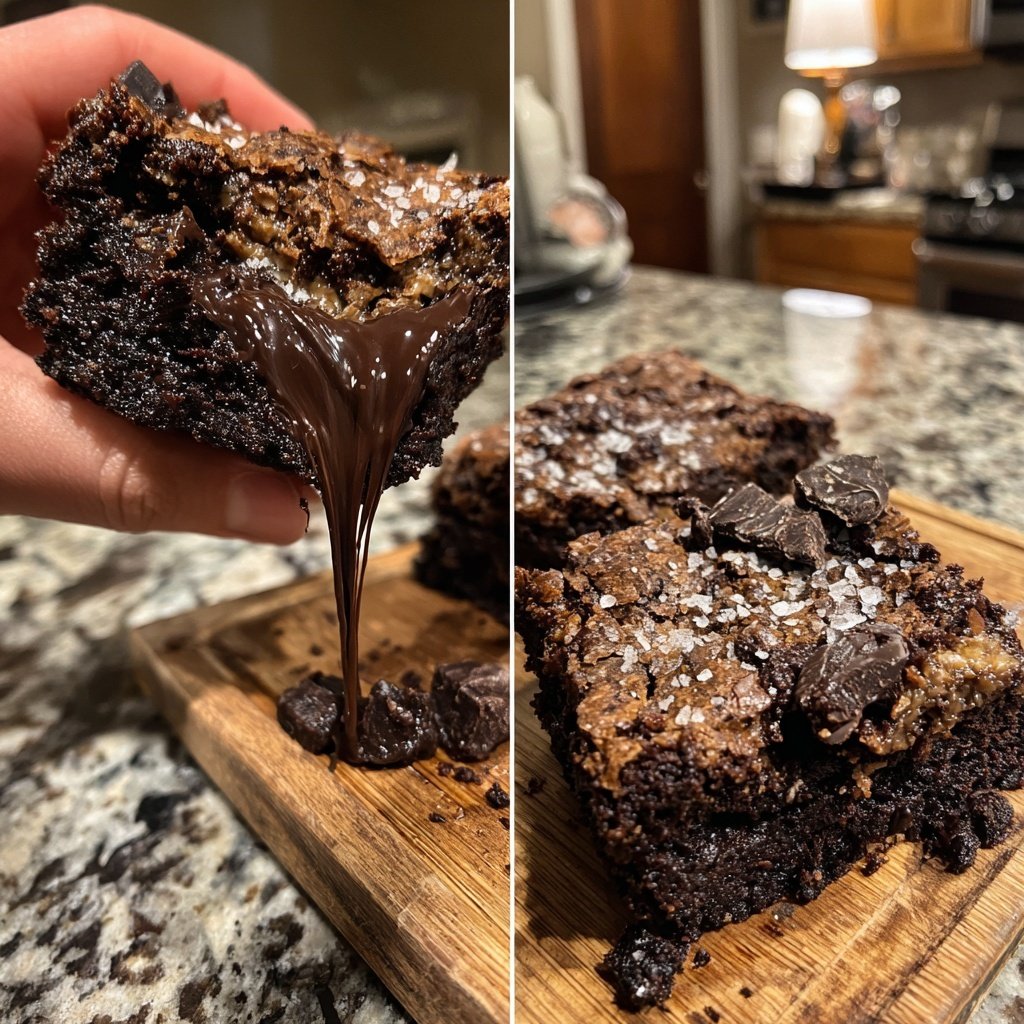 Sourdough Discard Brownies with Cookie Crumbs