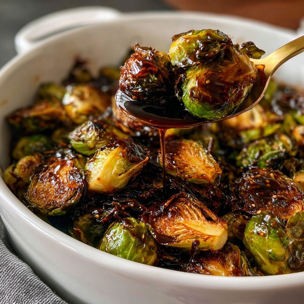 Maple Balsamic Sprout Bake