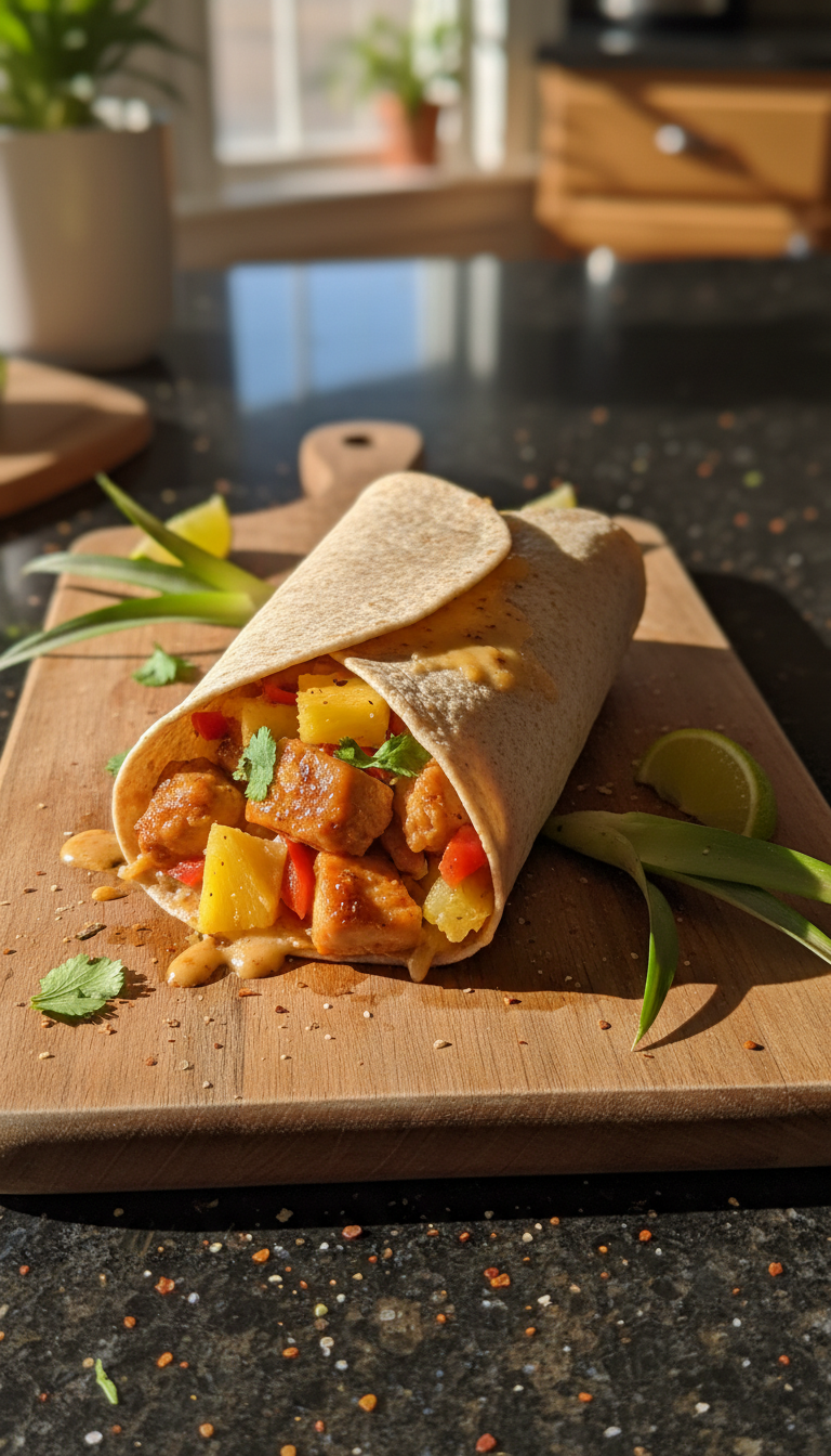 Tropical Pineapple Chicken Wrap