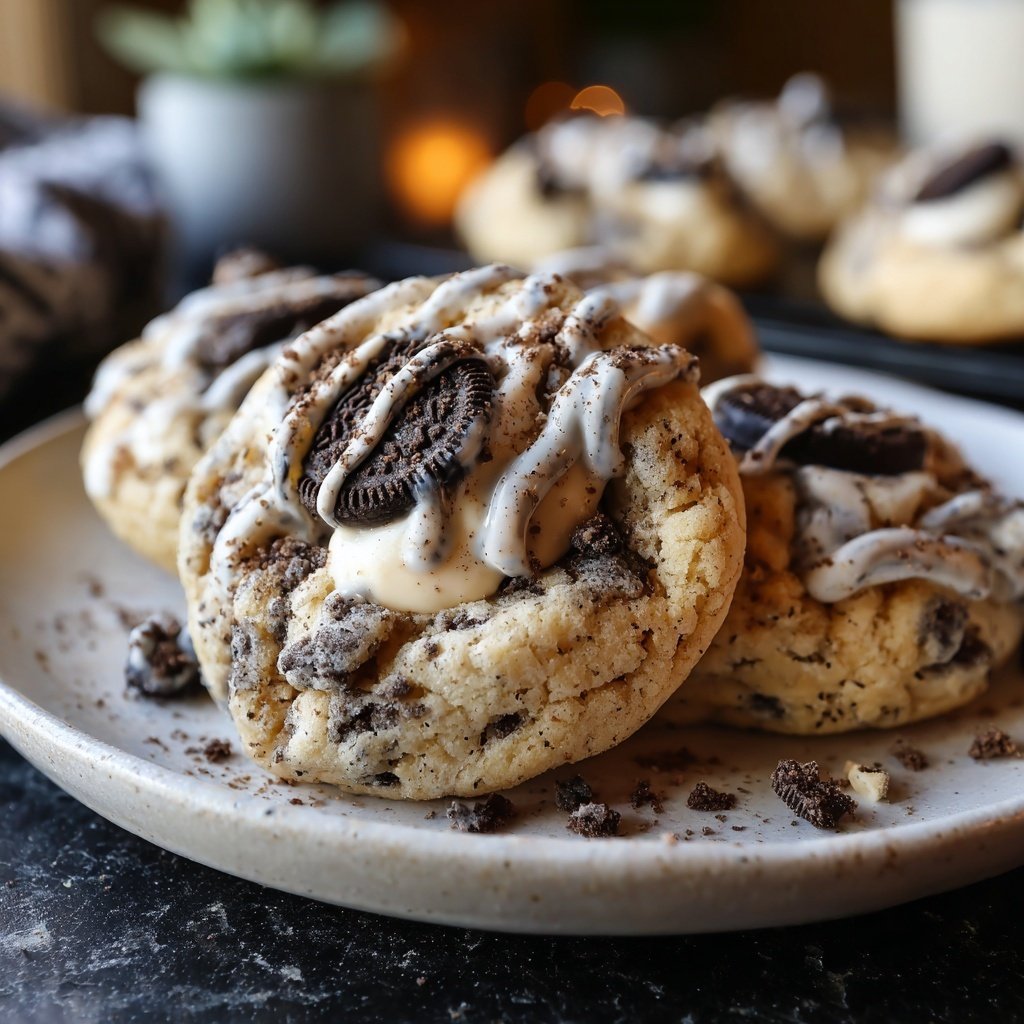Crumbl Cookies and Cream Milkshake Cookies