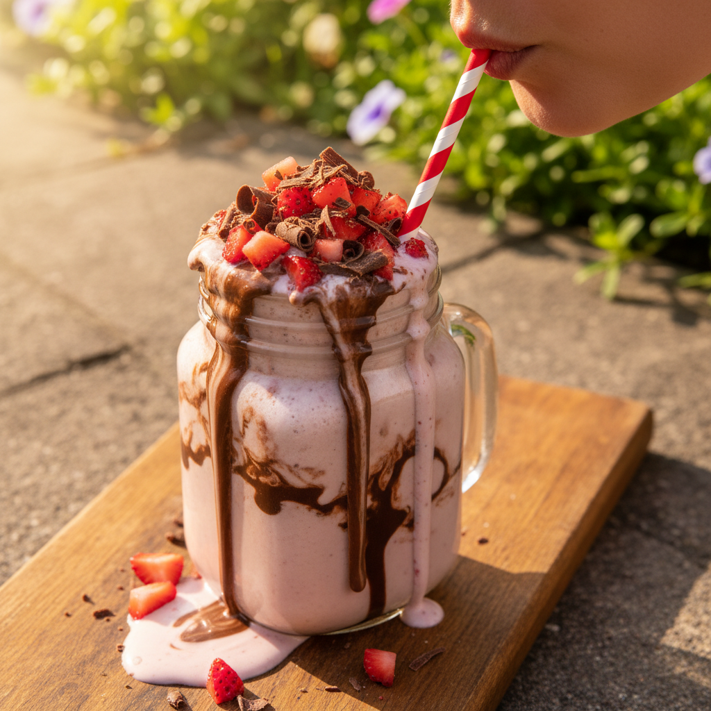 Chocolate Strawberry Milkshake