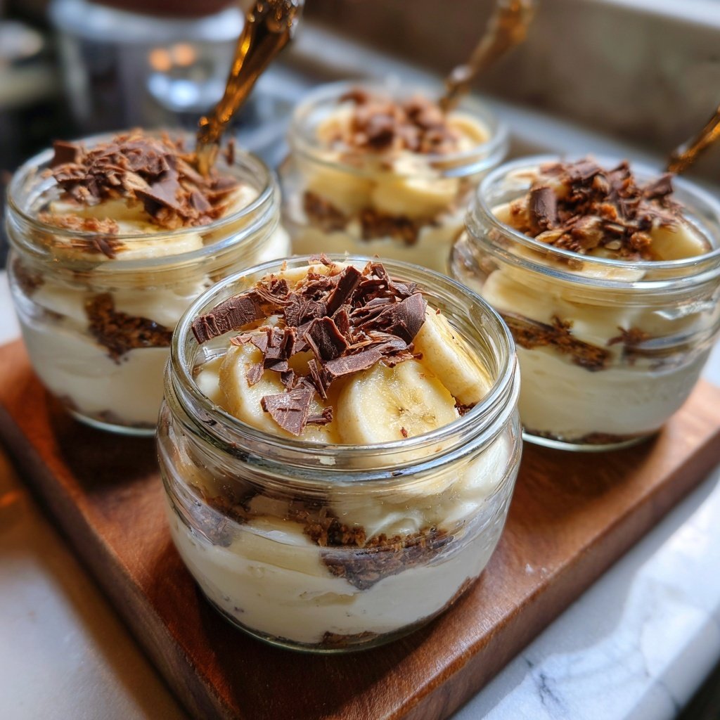 Banana Yogurt Parfaits with Chocolate