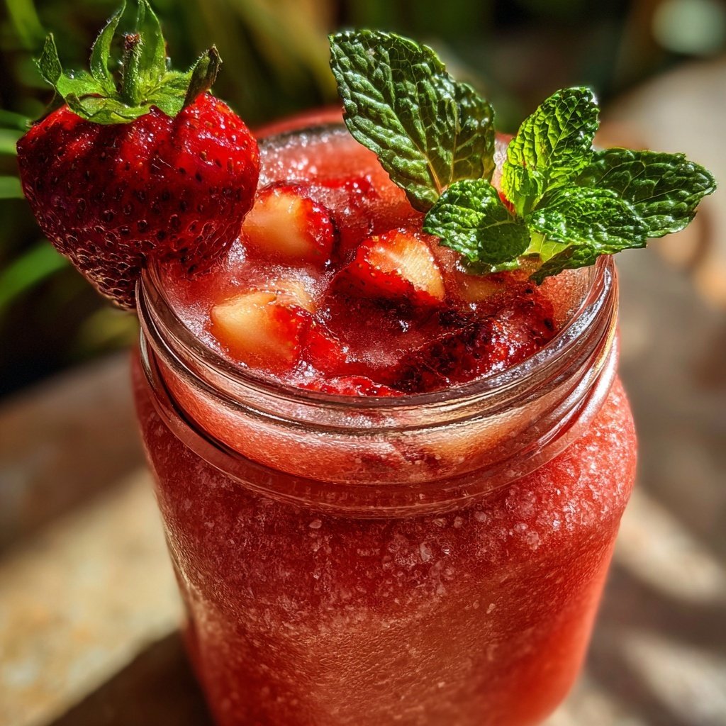 Strawberry Slushy Lemonade Cooler