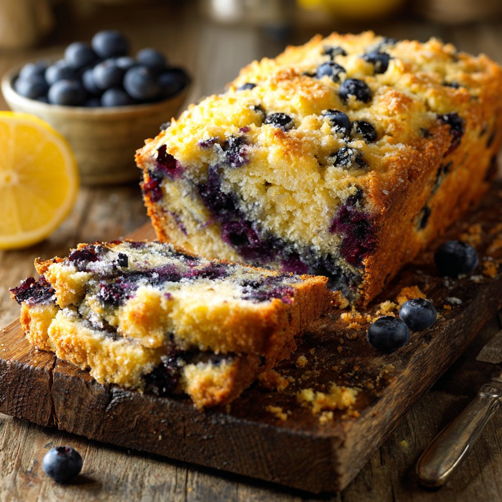 Blueberry Lemon Cottage Cheese Loaf