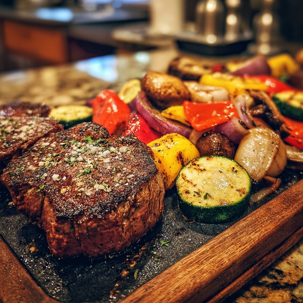 Steak and Grilled Veggie Platter