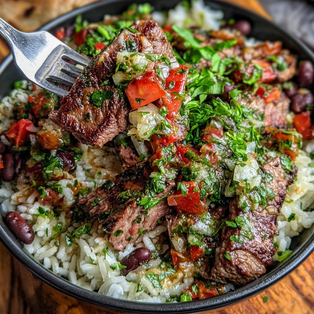Steak Chimichurri Rice Bowl