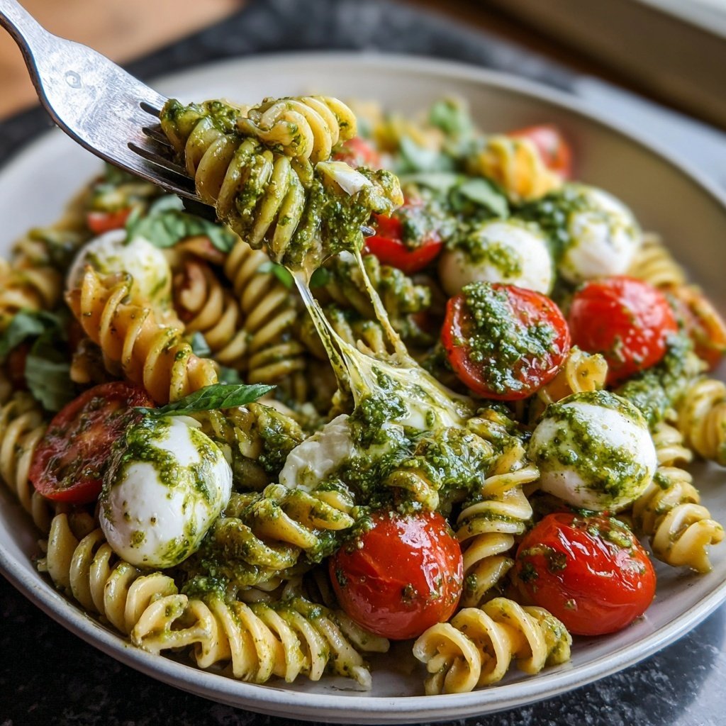 Caprese Pasta Salad with Pesto