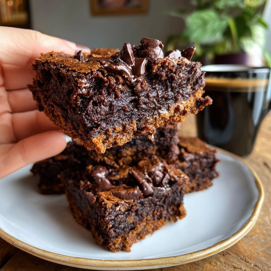 Sourdough Discard Brownies with Chocolate Chips