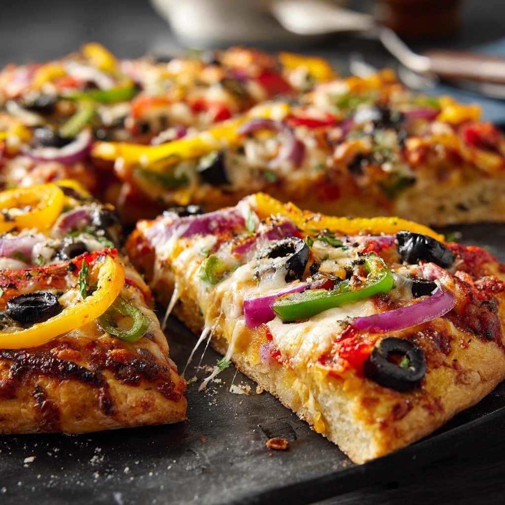 Loaded Veggie Pizza Slices