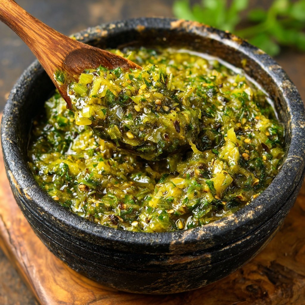 Caramelized Onion Salsa Verde