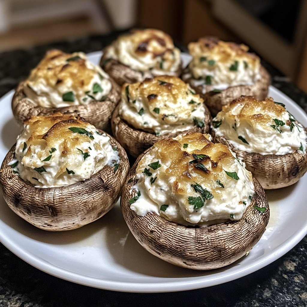 Stuffed Mushrooms with Cream Cheese and Fresh Herbs