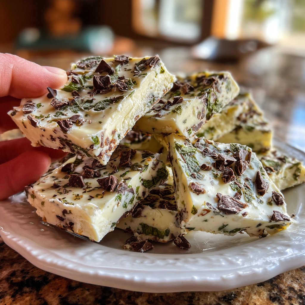 Mint Chocolate Chip Cottage Cheese Bark