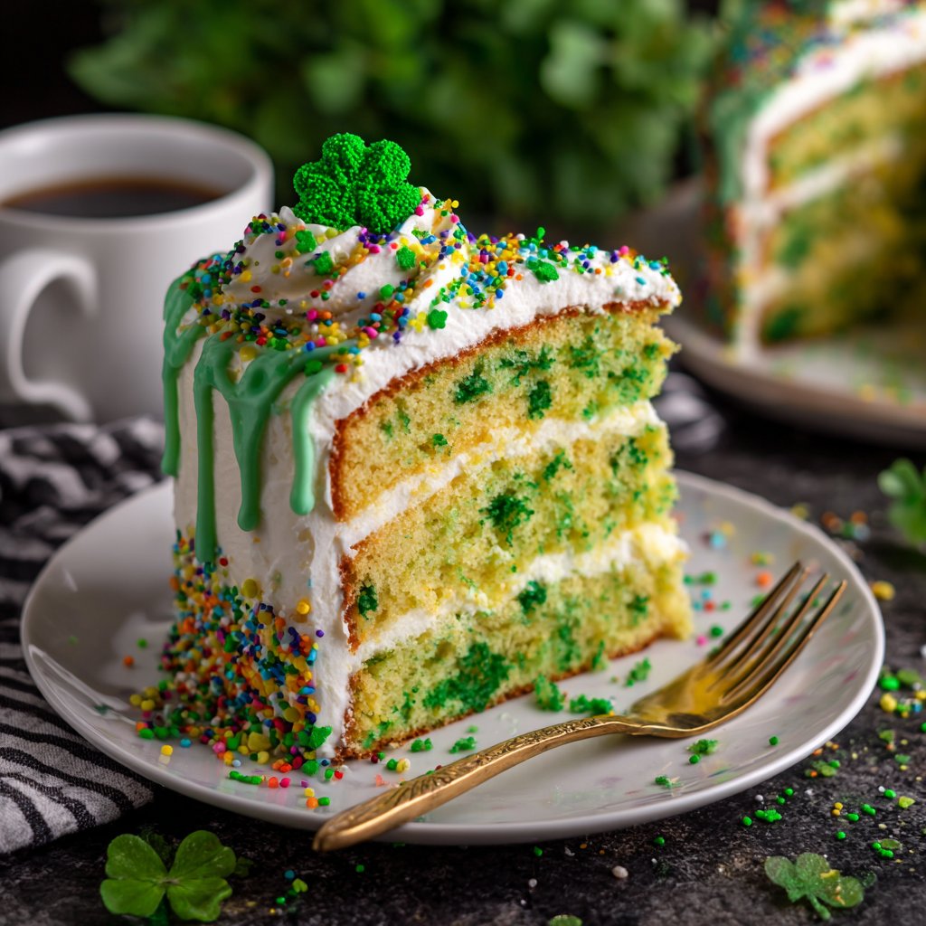 St. Patrick’s Day Poke Cake