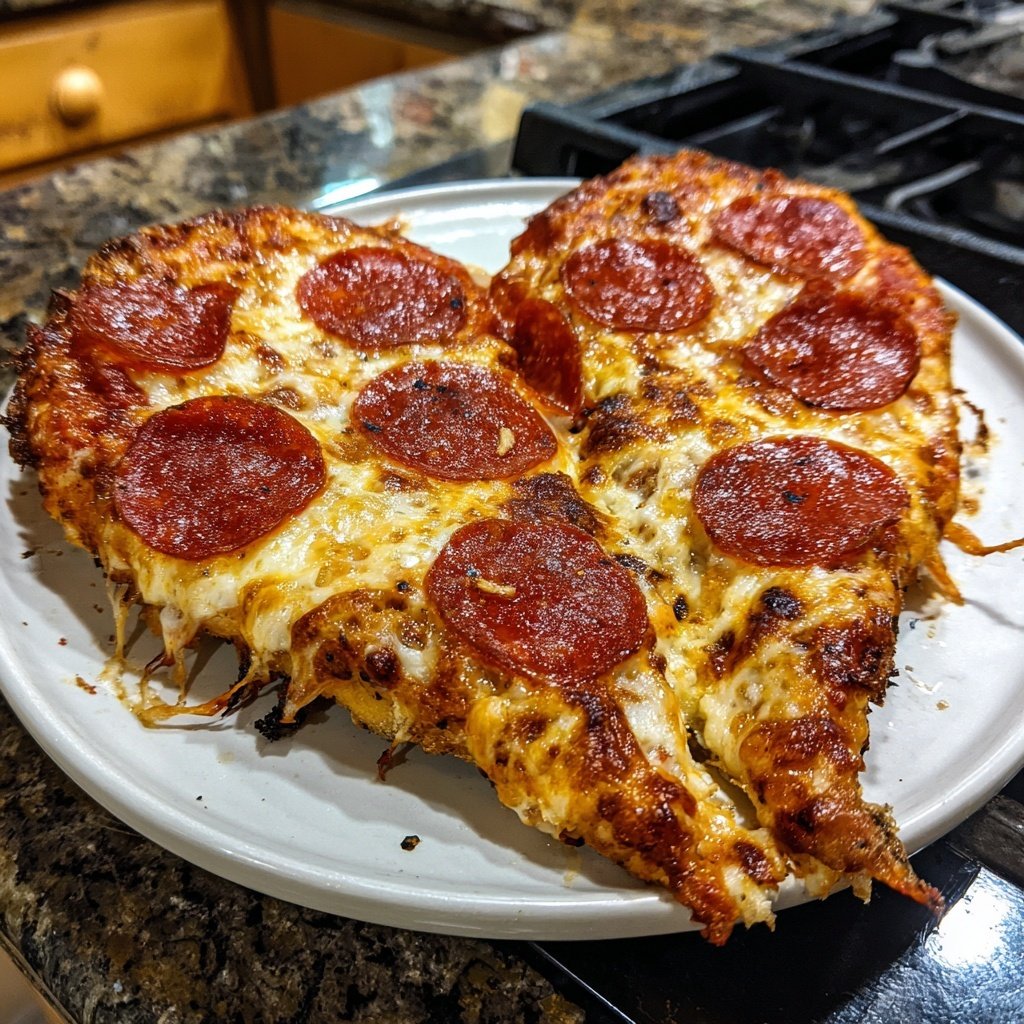 Heart Shaped Pepperoni Pizza Romantic