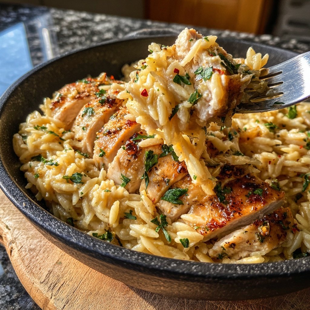 One-Pan Lemon Chicken Orzo