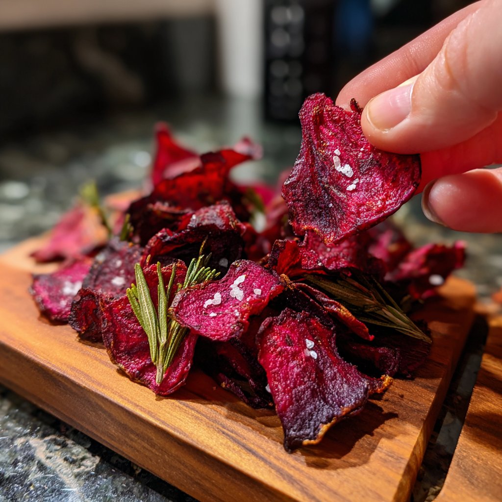 Homemade Beetroot Chips Surprise