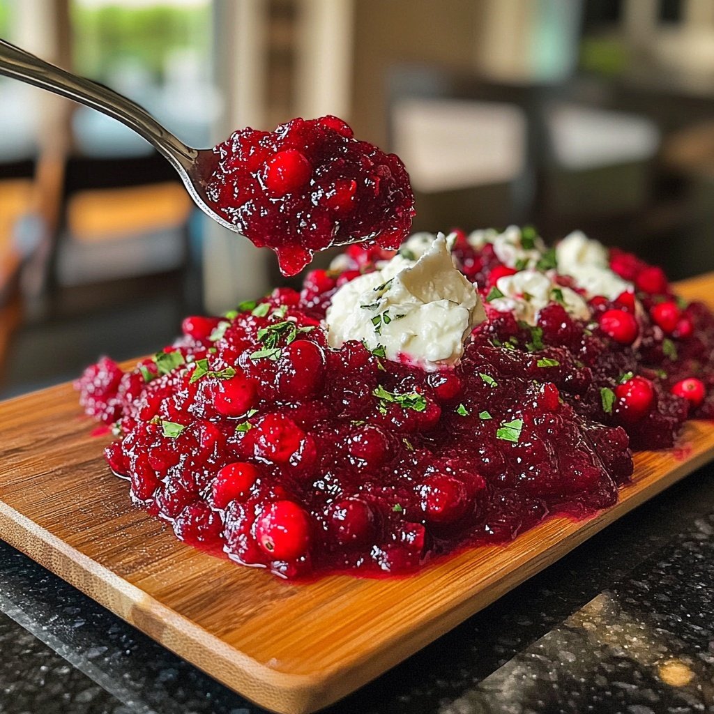Five-Spice Cranberry Relish with Goat Cheese