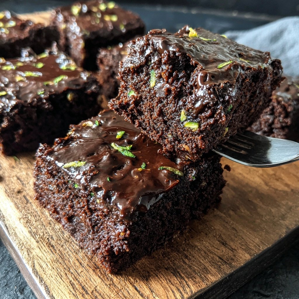 Peanut Butter Zucchini Brownies