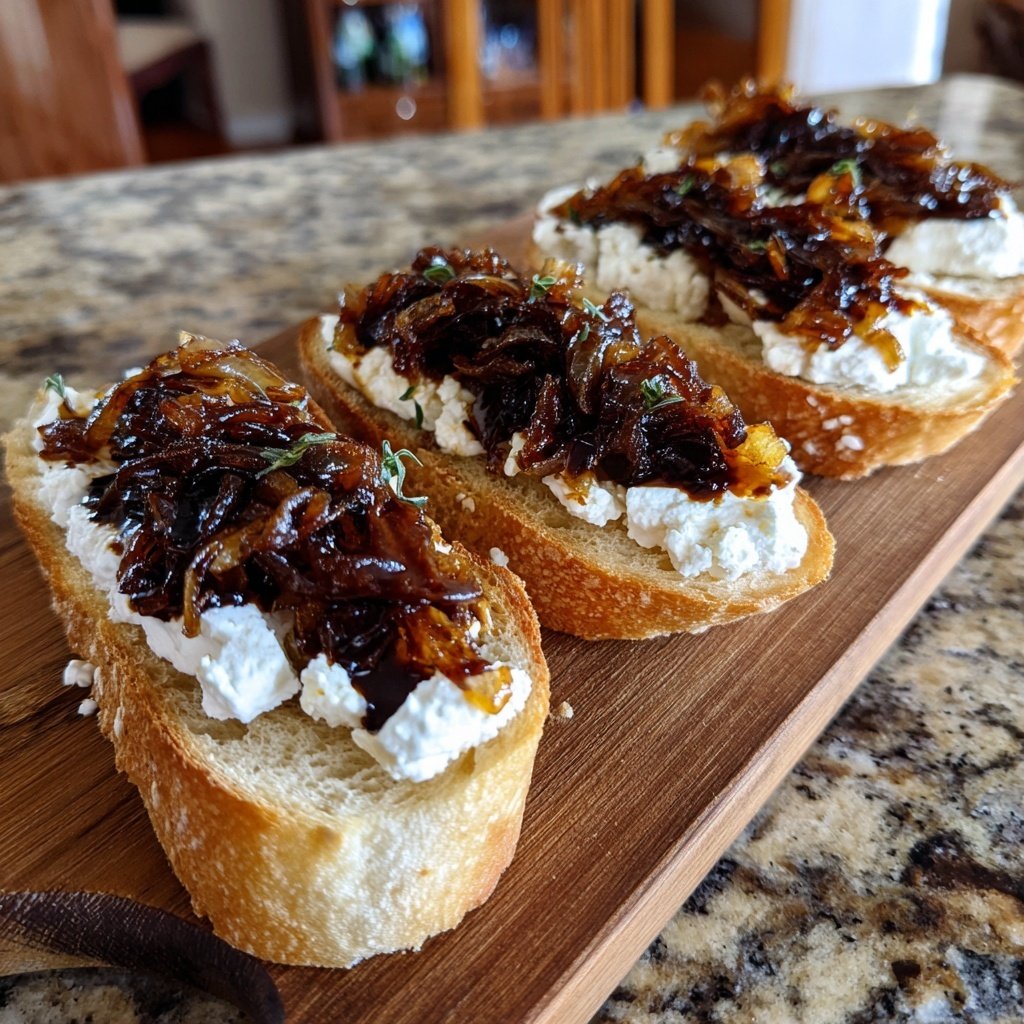 Balsamic Caramelized Onion Bruschetta