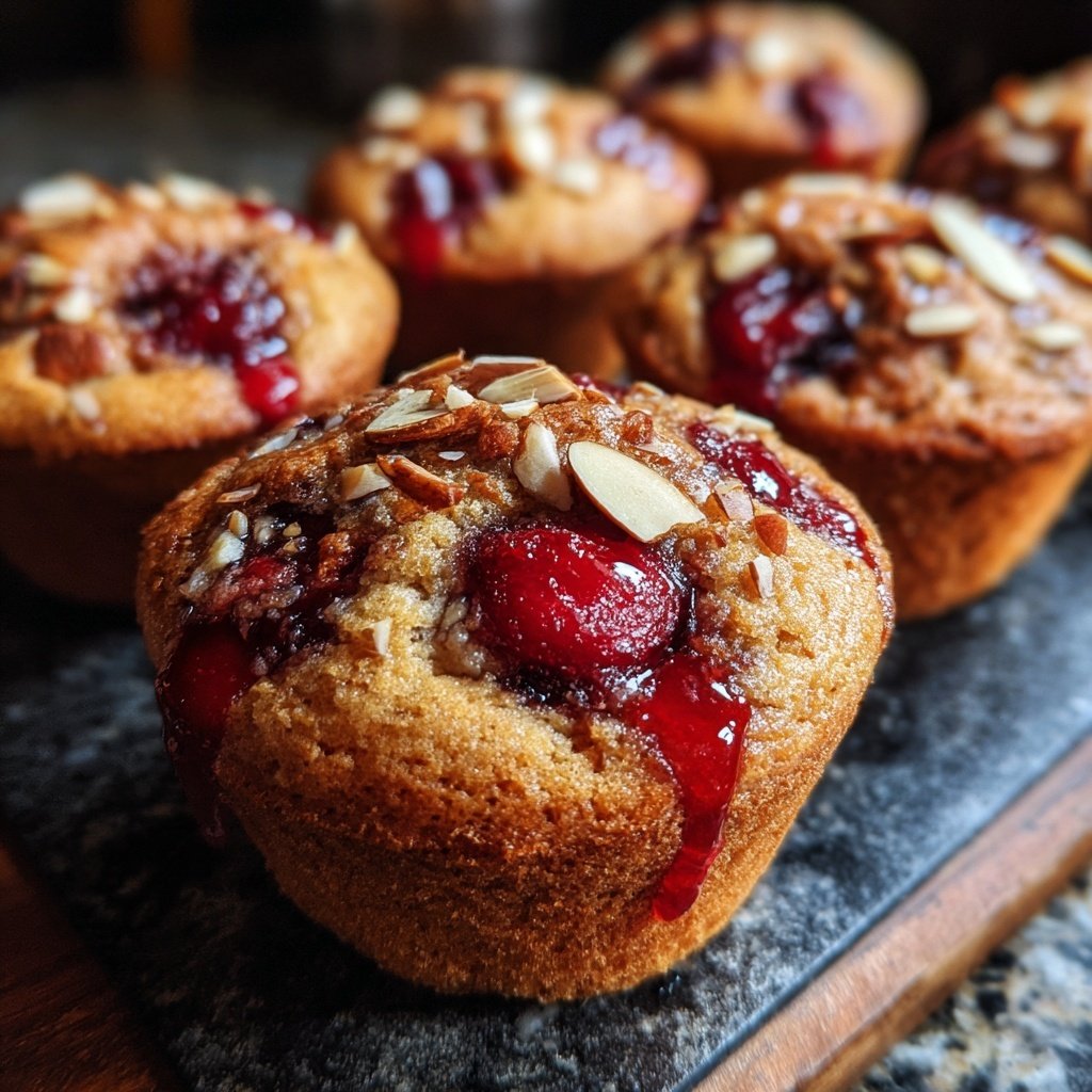 Cherry Almond Chocolate Cupcakes