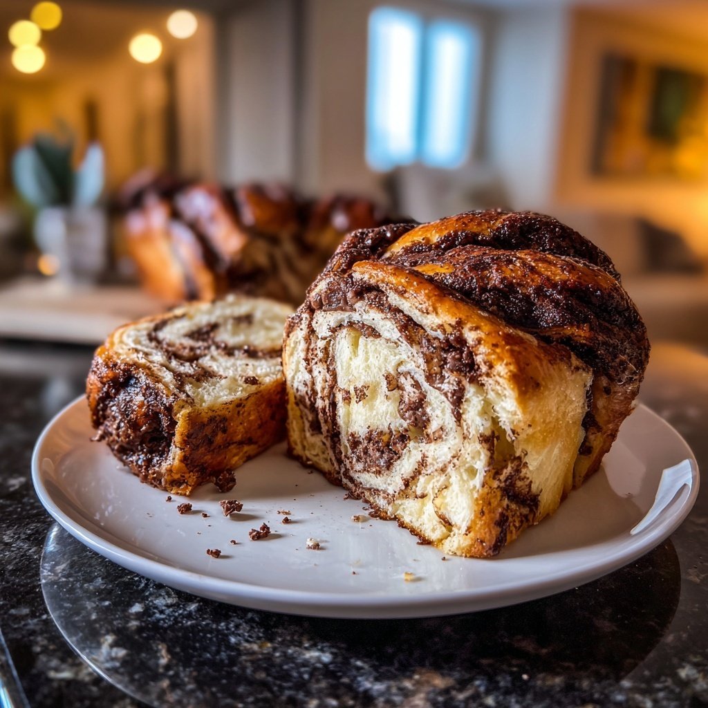 Chocolate Swirl Brioche Bread